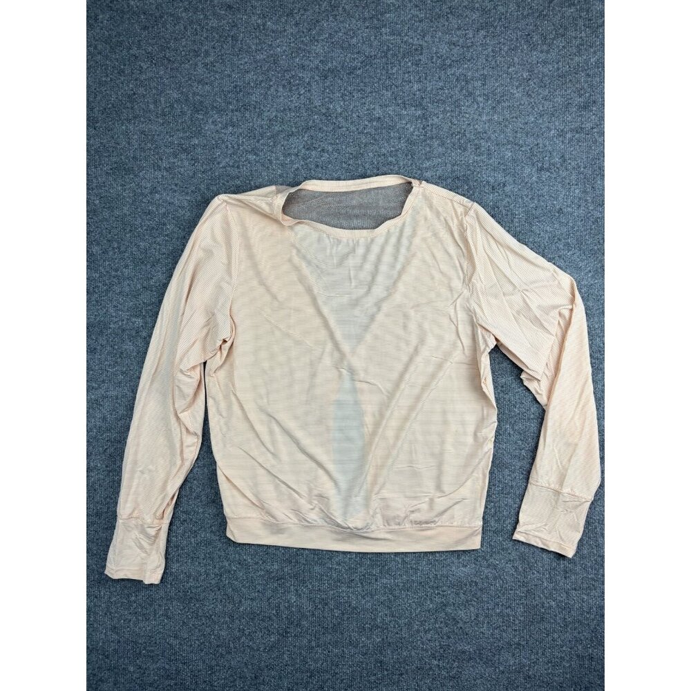 Zyia Cut Out Top Women’s XL Peach Long Sleeve Mesh Workout Activewear
